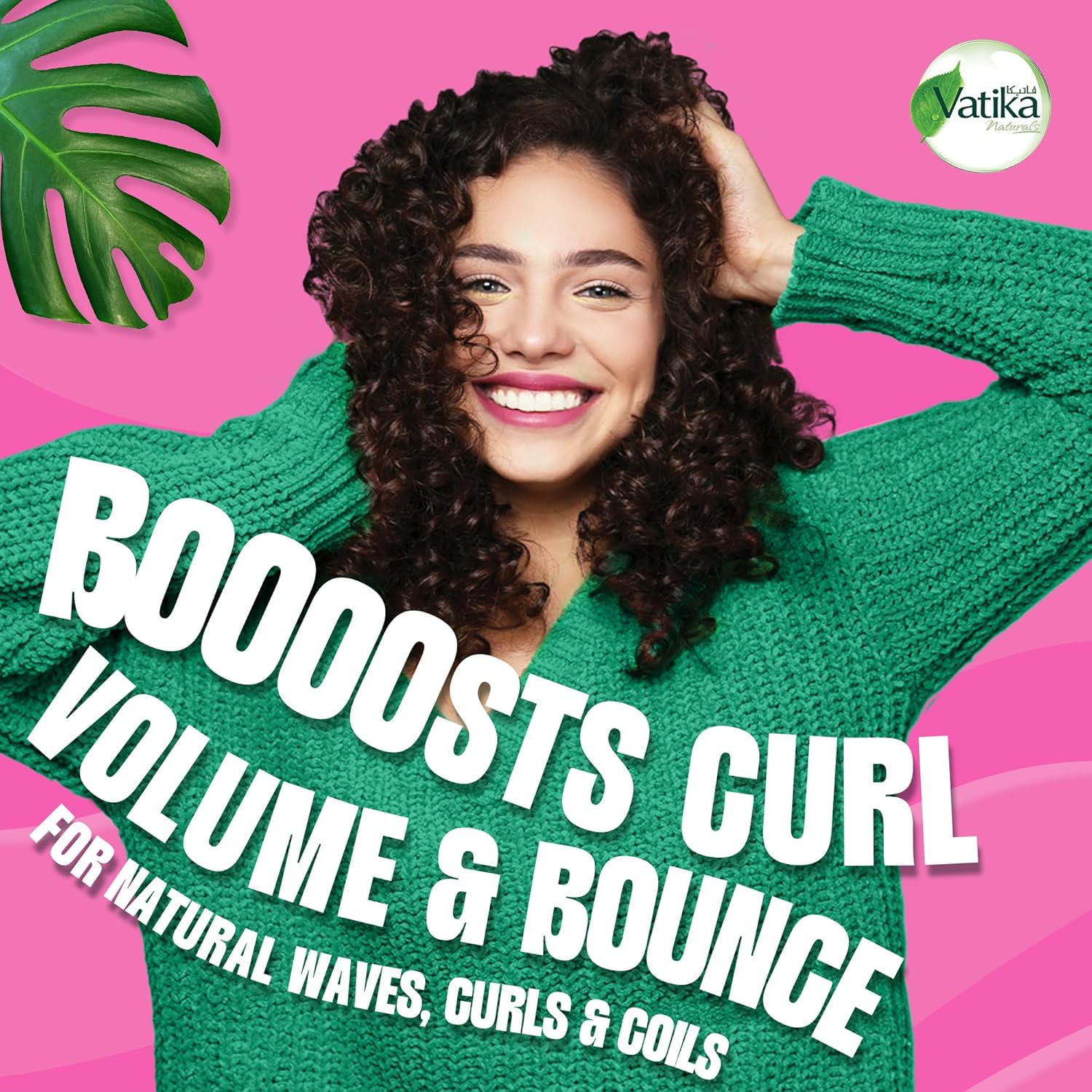 Vatika Naturals Curls Hair Cream 300ml | With Shea Butter, Avocado Oil & Hyaluronic Acid | 48 Hour Curl Retention | Moisturizes, Defines & Controls Frizz for Natural Waves, Curls & Coils