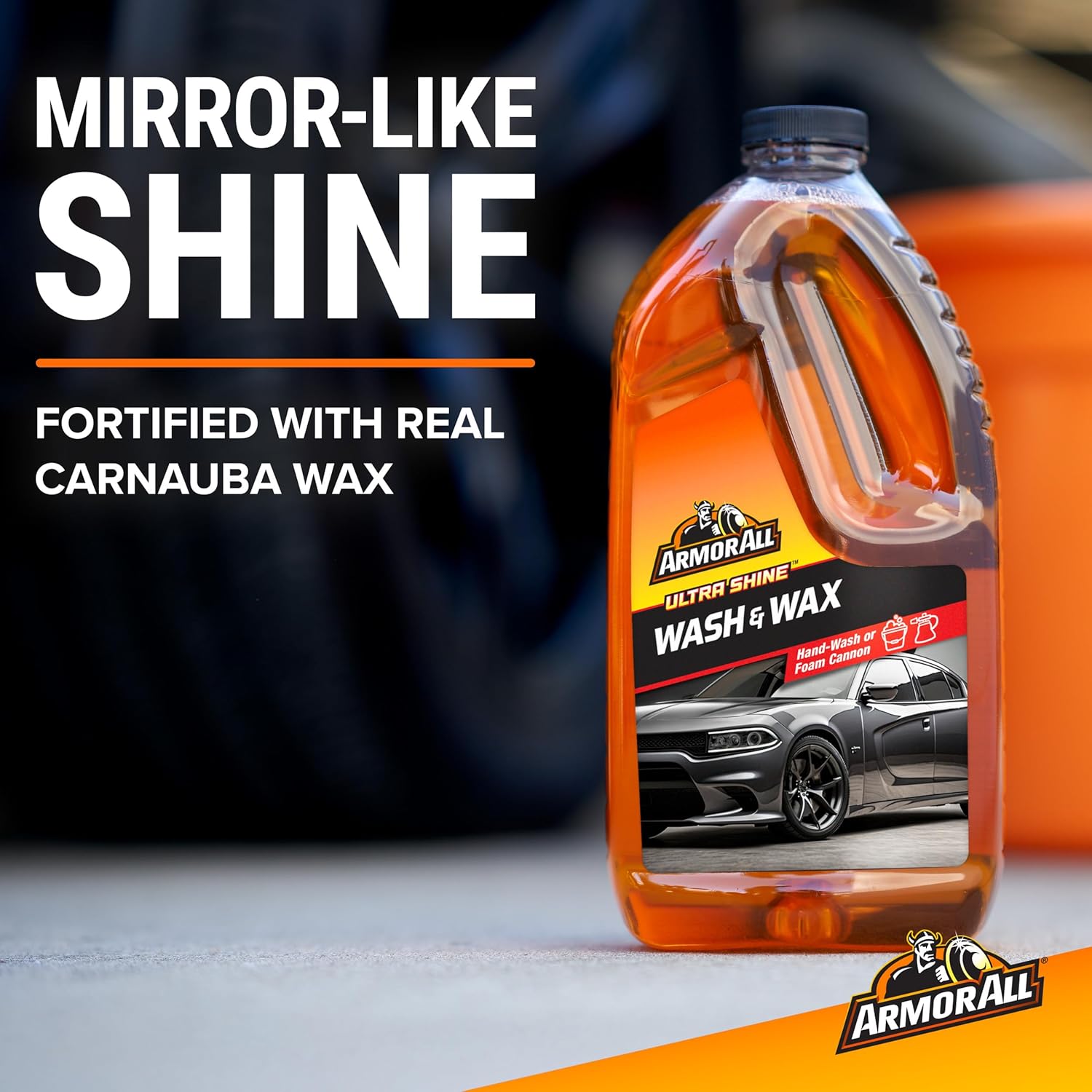ARMOR ALL Ultra Wash Wax 64 Oz 10346, Orange, Car Wash Wax, Car Cleaner, Car Washing, 10346, 1 Piece