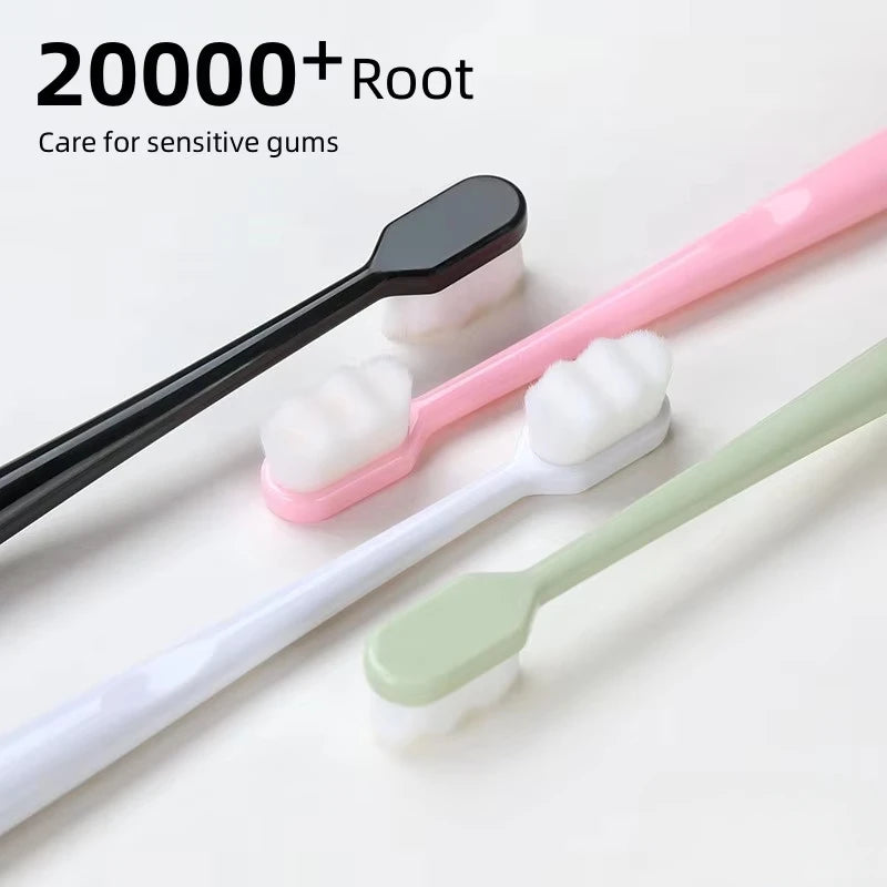 Ultra-fine Toothbrushes Wave Nano Million Bristles Micro Soft Tooth Brush With Holder Portable Tooth Brush Oral Hygiene Tools