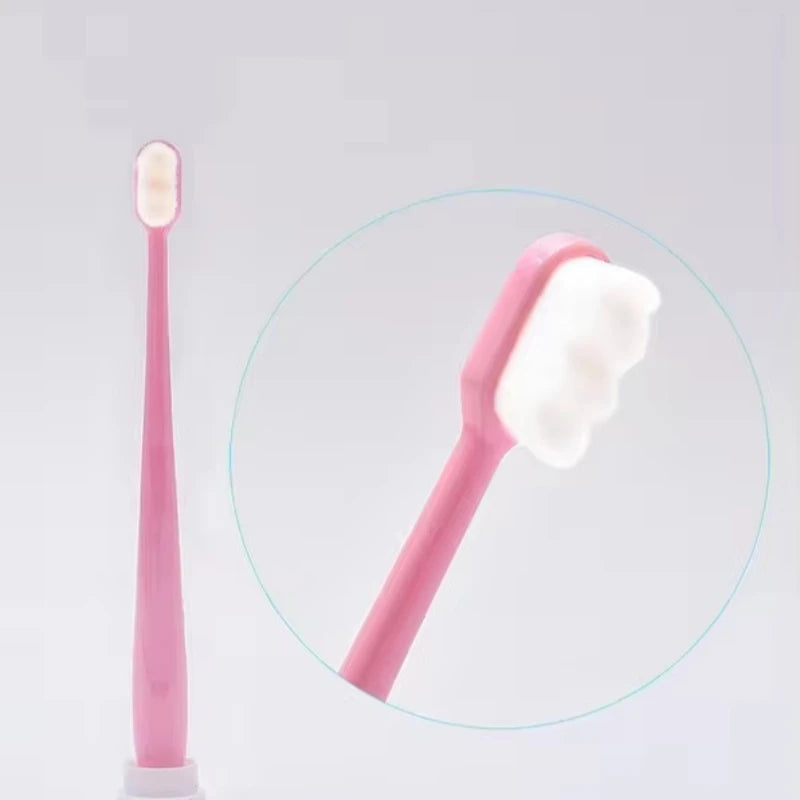 Ultra-fine Toothbrushes Wave Nano Million Bristles Micro Soft Tooth Brush With Holder Portable Tooth Brush Oral Hygiene Tools