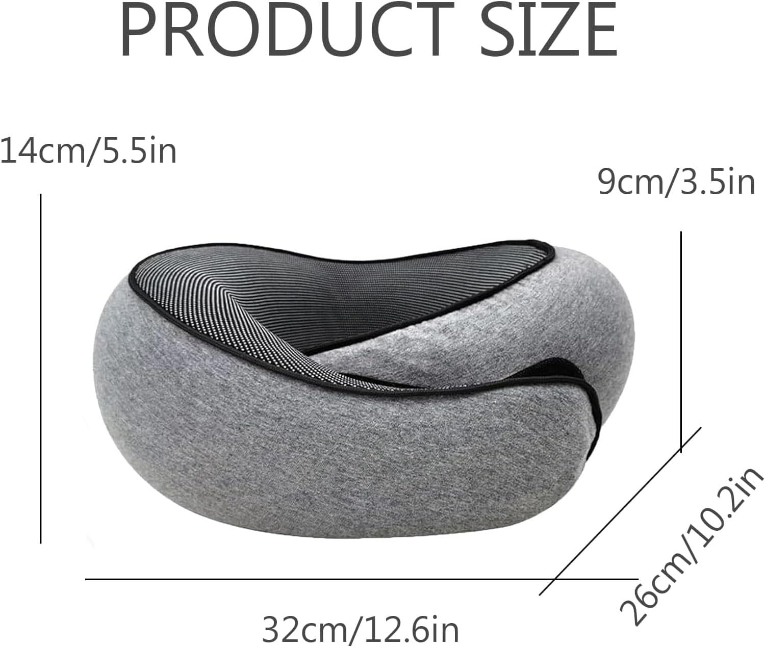 FAGOBYX 2024 New Flyhugz Neck Pillow, Wander Plus Travel Neck Pillow(Grey)