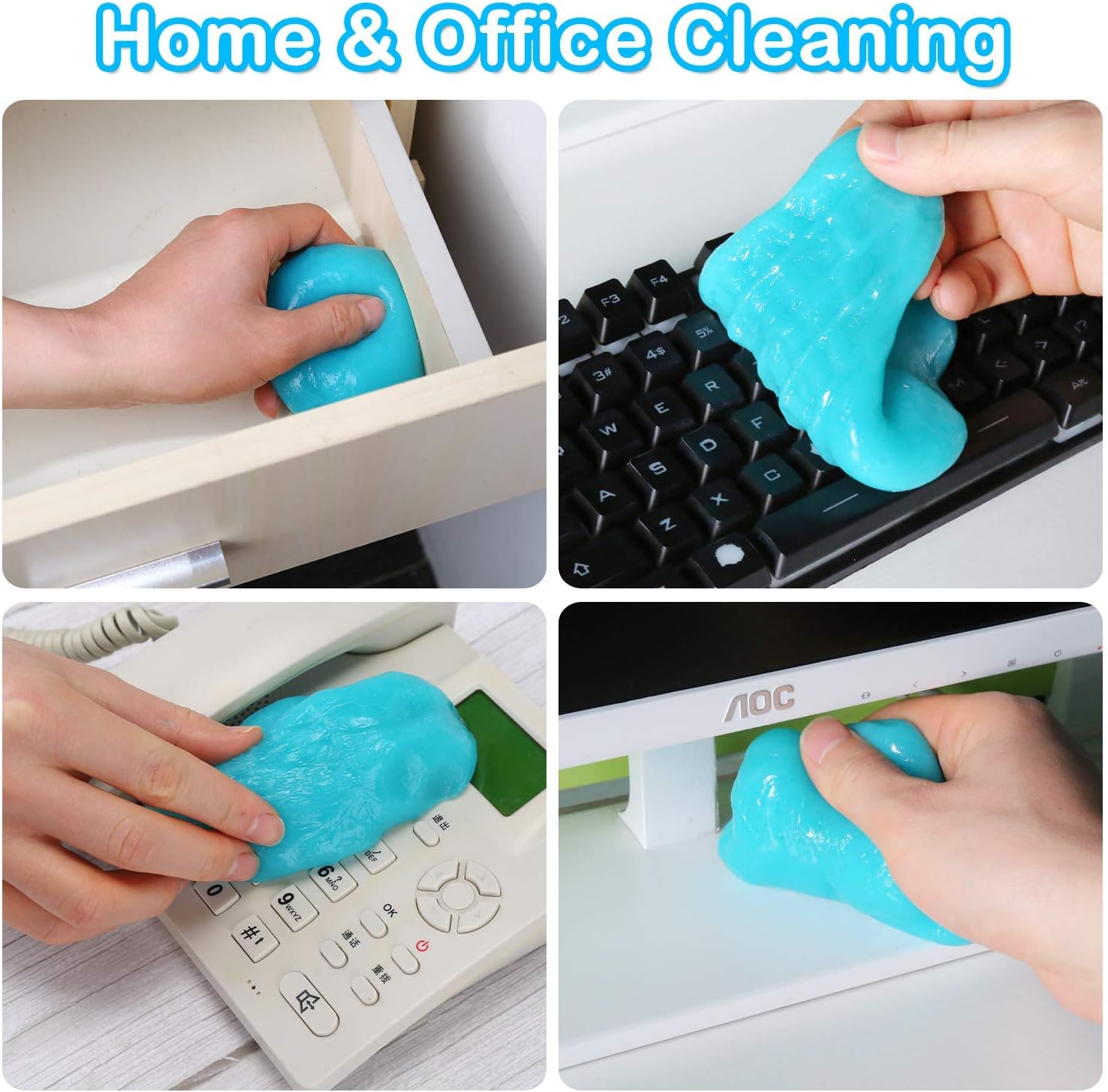 PULIDIKI Cleaning Gel for Car, Car Kit Universal Detailing Automotive Dust Crevice Cleaner Auto Air Vent Interior Detail Removal Putty Keyboard Vents, PC, Laptops, Cameras