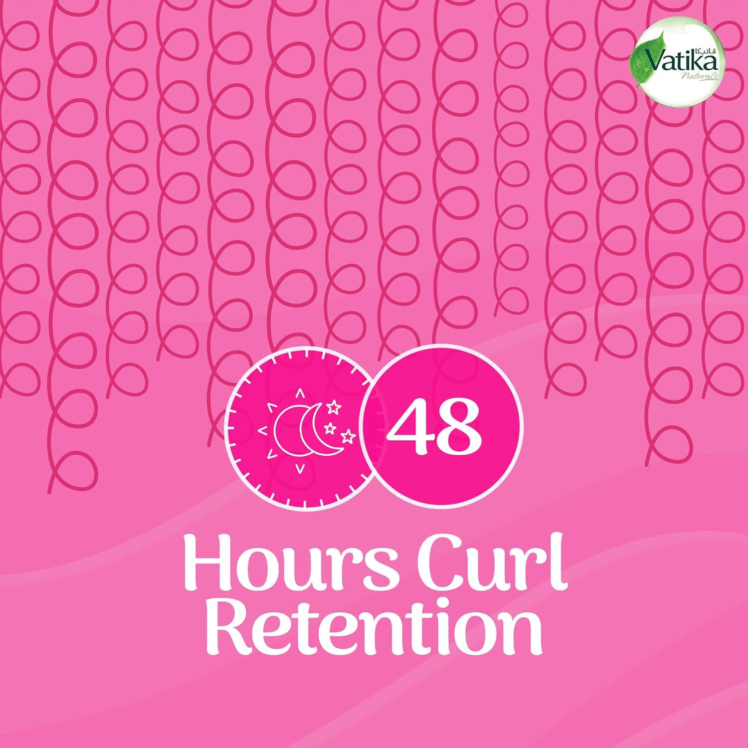 Vatika Naturals Curls Hair Cream 300ml | With Shea Butter, Avocado Oil & Hyaluronic Acid | 48 Hour Curl Retention | Moisturizes, Defines & Controls Frizz for Natural Waves, Curls & Coils