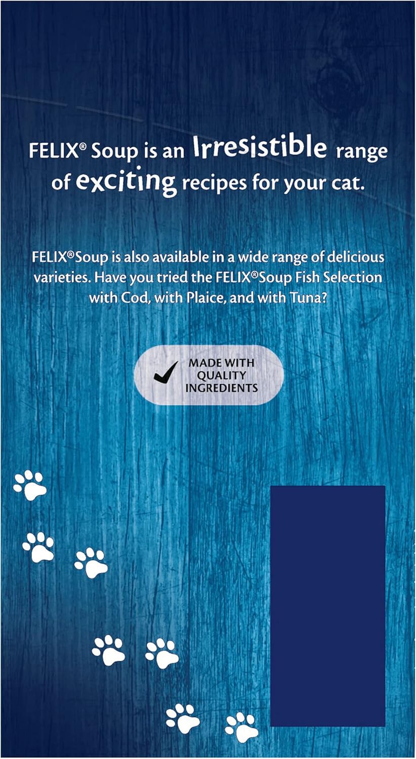 Purina Felix Soup Tender Strips (With Beef, Chicken, Lamb), Blue