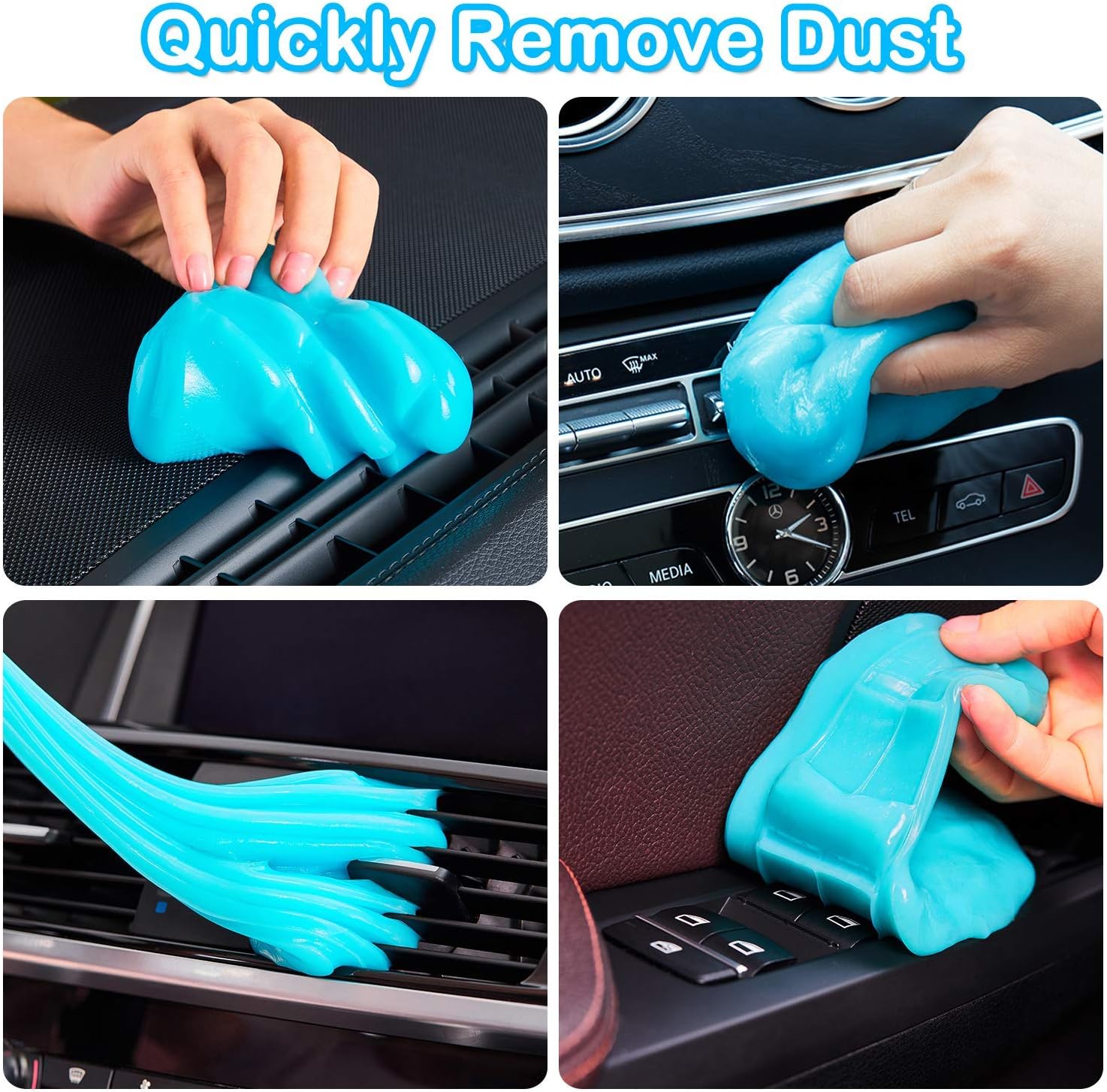 PULIDIKI Cleaning Gel for Car, Car Kit Universal Detailing Automotive Dust Crevice Cleaner Auto Air Vent Interior Detail Removal Putty Keyboard Vents, PC, Laptops, Cameras