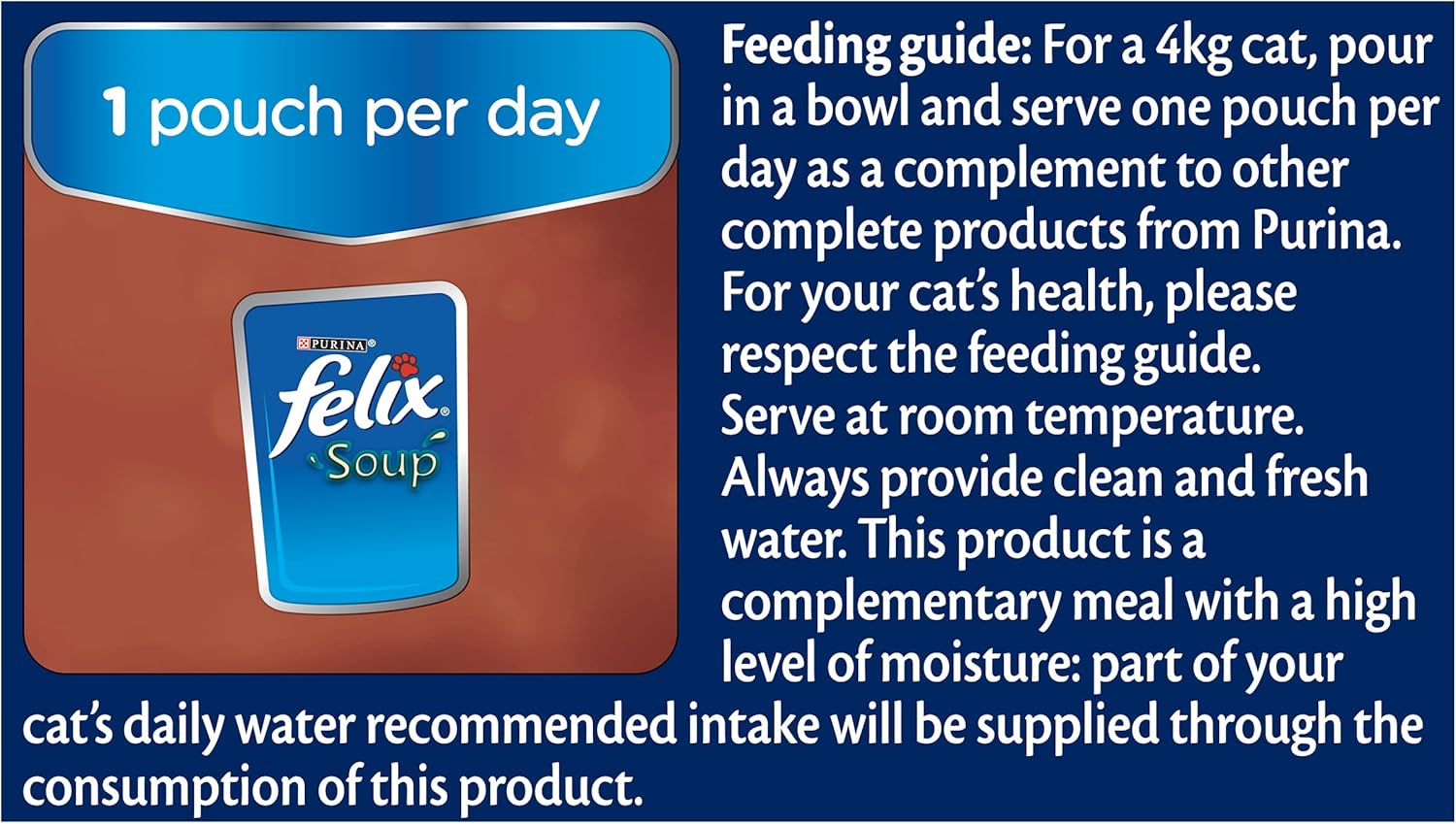 Purina Felix Soup Tender Strips (With Beef, Chicken, Lamb), Blue