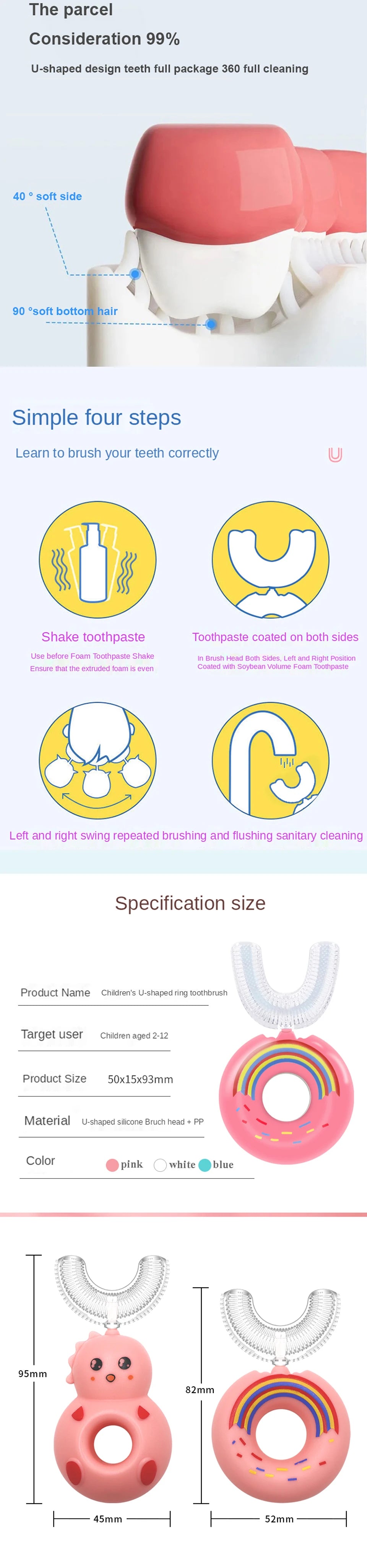 1PC Baby Soft Silicone Training Toothbrush Baby Children Dental Oral Care Tooth Brush Tool Baby kid tooth brush Infant items