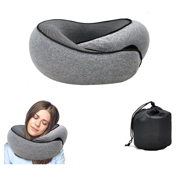 FAGOBYX 2024 New Flyhugz Neck Pillow, Wander Plus Travel Neck Pillow(Grey)