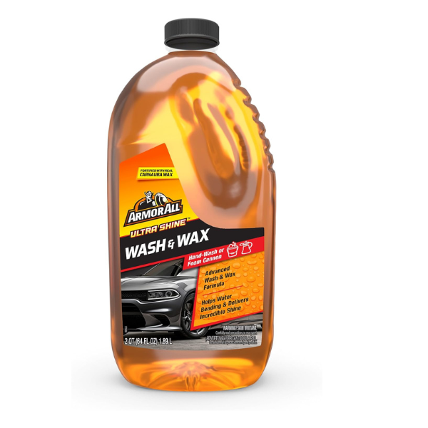 ARMOR ALL Ultra Wash Wax 64 Oz 10346, Orange, Car Wash Wax, Car Cleaner, Car Washing, 10346, 1 Piece