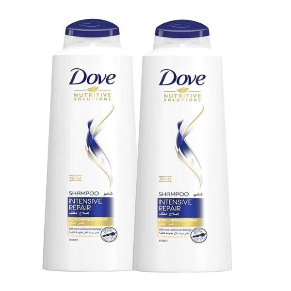 Dove Shampoo for Damaged Hair, Intensive Repair, Nourishing Care for up to 100 percent Healthy Looking Hair, 400ml (Pack of 2)